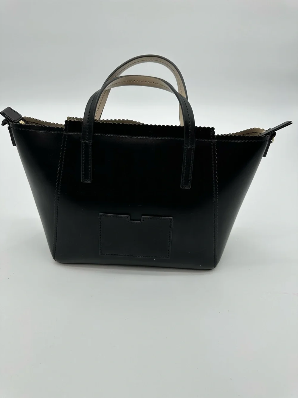 kate spade Black Scalloped-Edge Tote Bag Purse